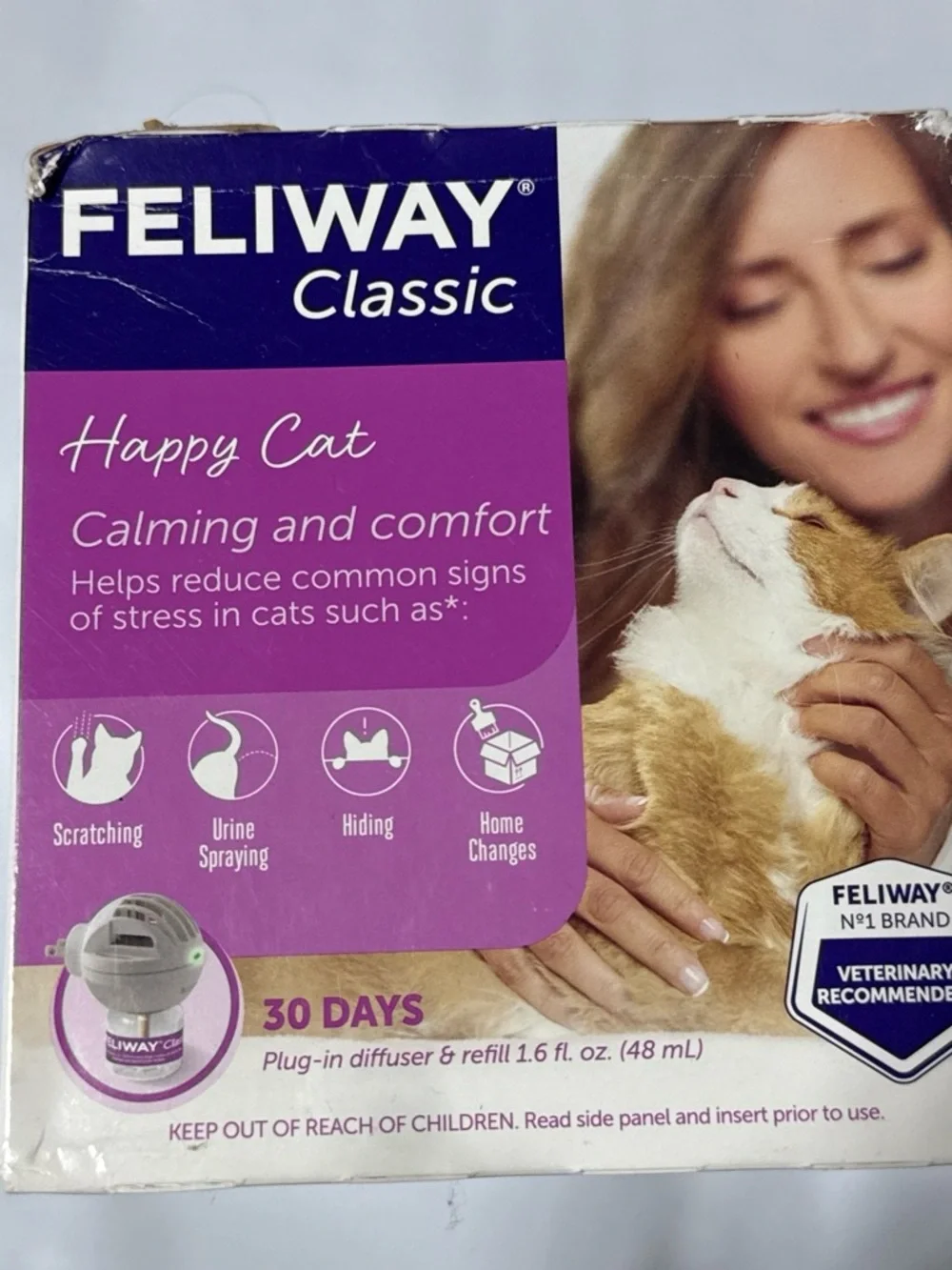 FELIWAY Classic Calming Cat Diffuser - Purple/White